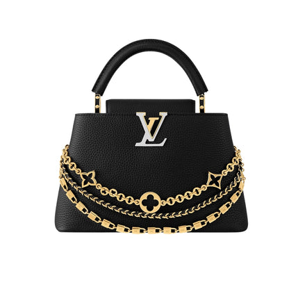 LOUIS VUITTON CAPUCINES BB BLACK 21CM M12345