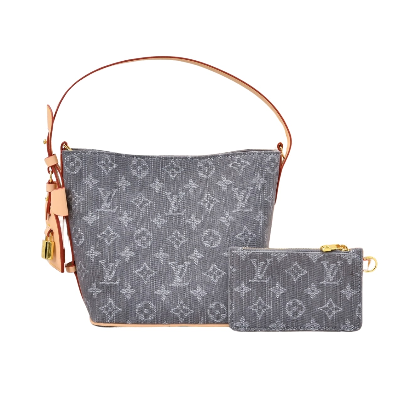 LOUIS VUITTON ALL IN BB MONOGRAM DENIM GREY 18CM