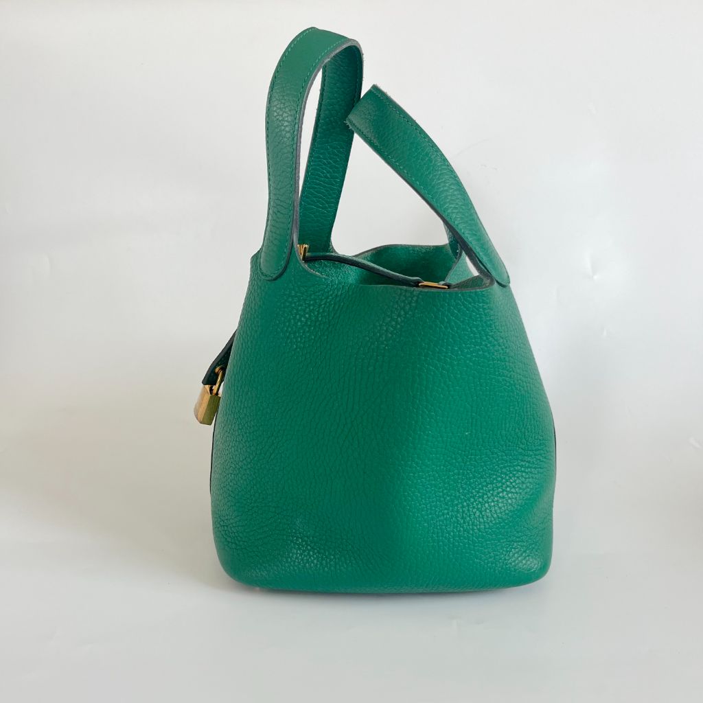 Hermès Picotin Lock 18 Taurillon Clemence Vert Vertigo Bag