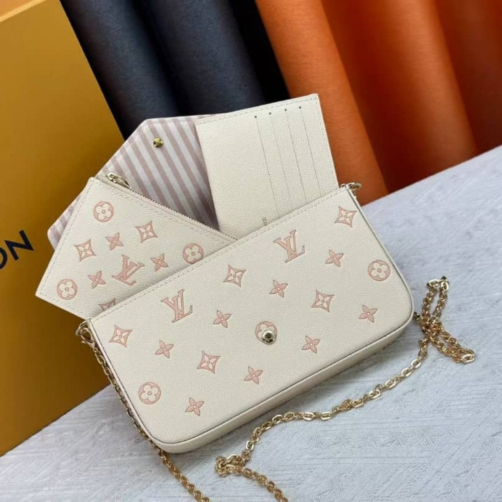 LOUIS VUITTON POCHETTE FÉLICIE BAG BICOLOR EDEN 21CM M14968