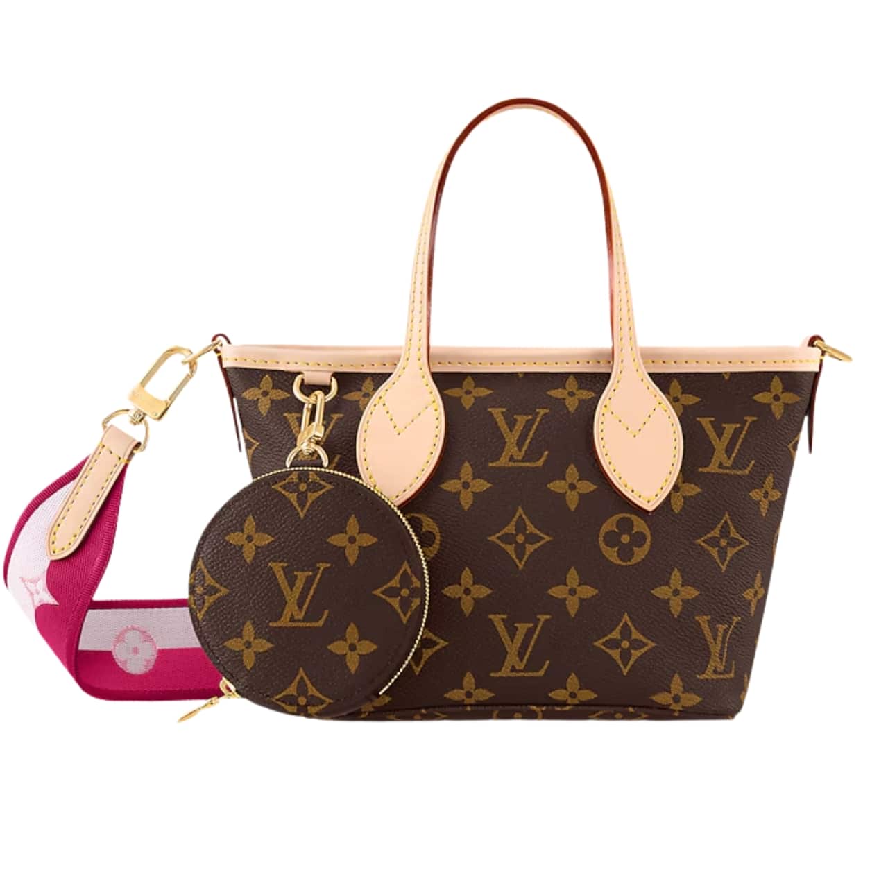 LOUIS VUITTON NEVERFULL BB MONOGRAM CANVAS PEONY PINK 24CM M46786