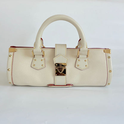 Louis Vuitton Epanoui PM cream leather tote bag