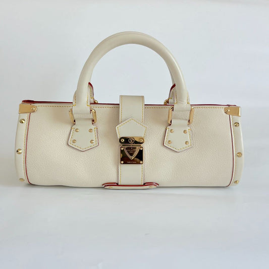 Louis Vuitton Epanoui PM cream leather tote bag