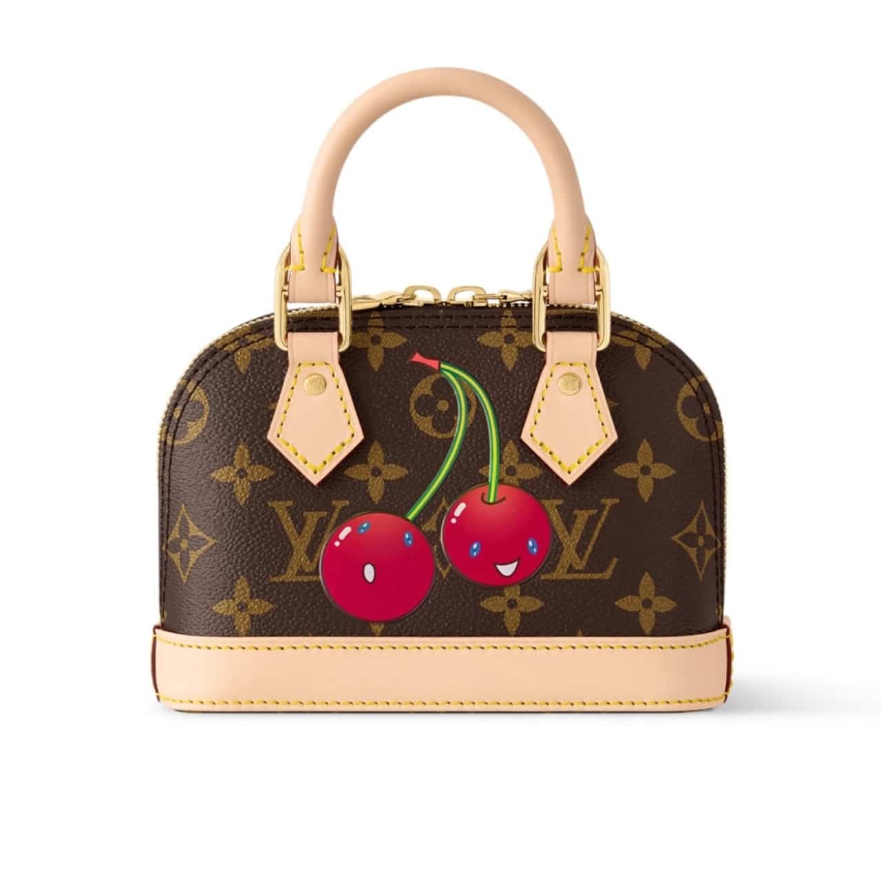LOUIS VUITTON X TAKASHI MURAKAMI MONOGRAM CERISE NANO ALMA BROWN 16 CM M13416