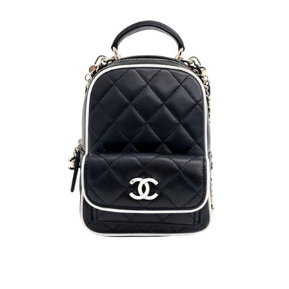 CHANEL MINI BACKPACK BLACK 13CM