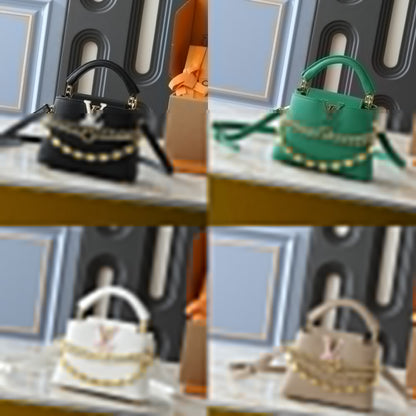 LOUIS VUITTON CAPUCINES BB SILVER SEA 21CM M12279