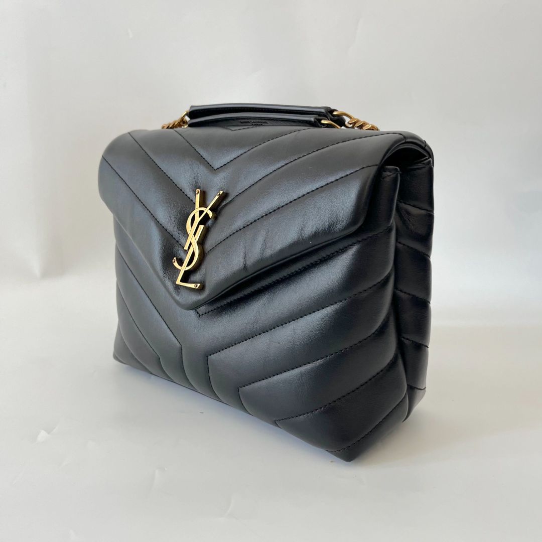 Saint Laurent black Loulou small chain bag