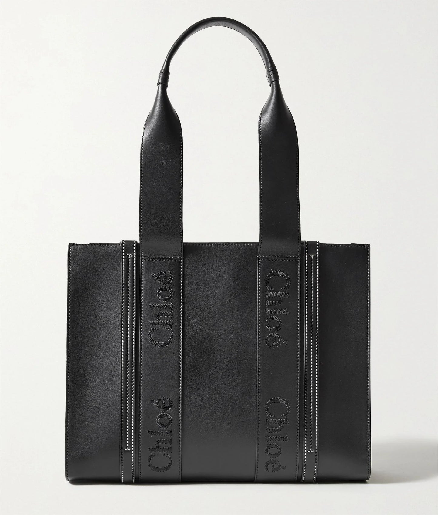 CHLOÉ Woody medium embroidered leather tote