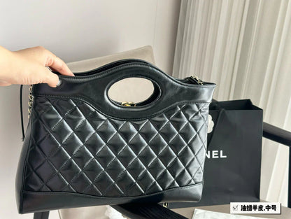Chanel Classic 31 Black Tote Bag 36x30cm