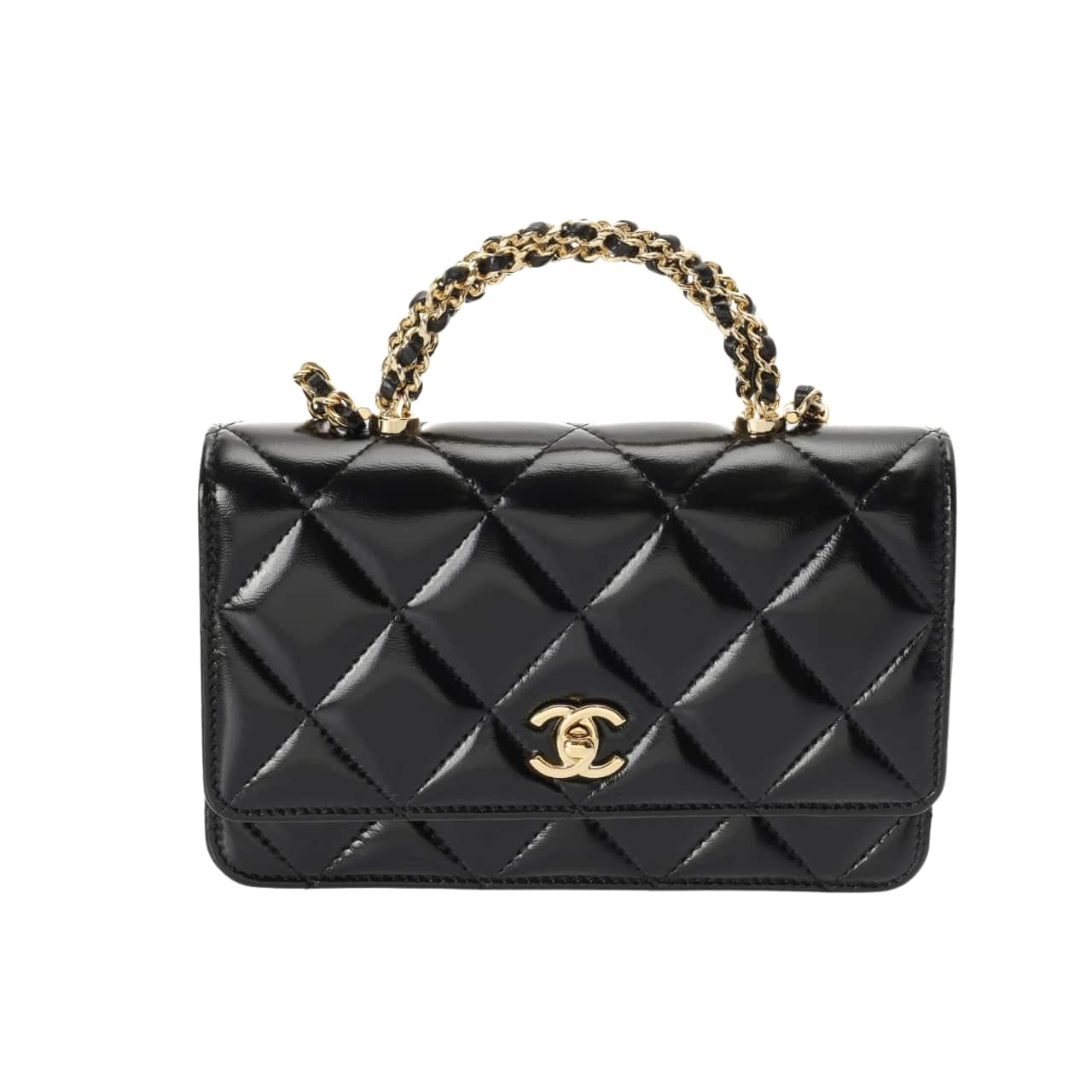 CHANEL 24B METAL TWIST WOC BLACK 20CM