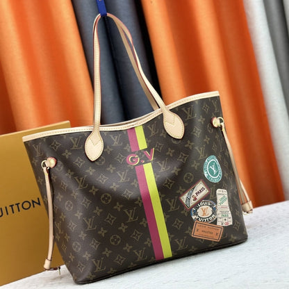 LOUIS VUITTON SAC NEVERFULL MM MON MONOGRAM BROWN 31CM P01926