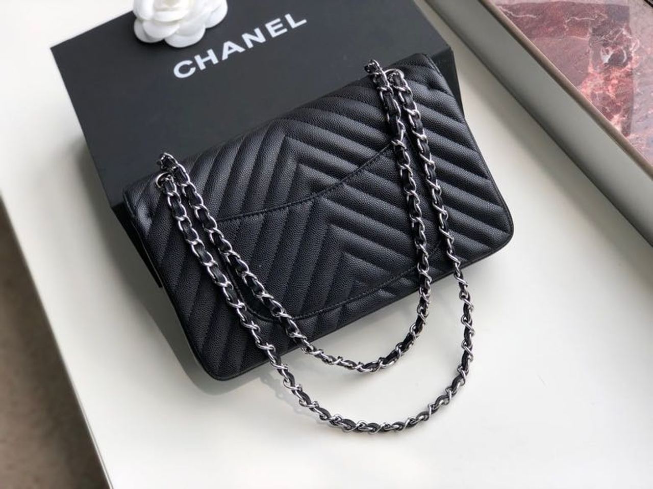 Chanel Chevron Classic Lamb Skin