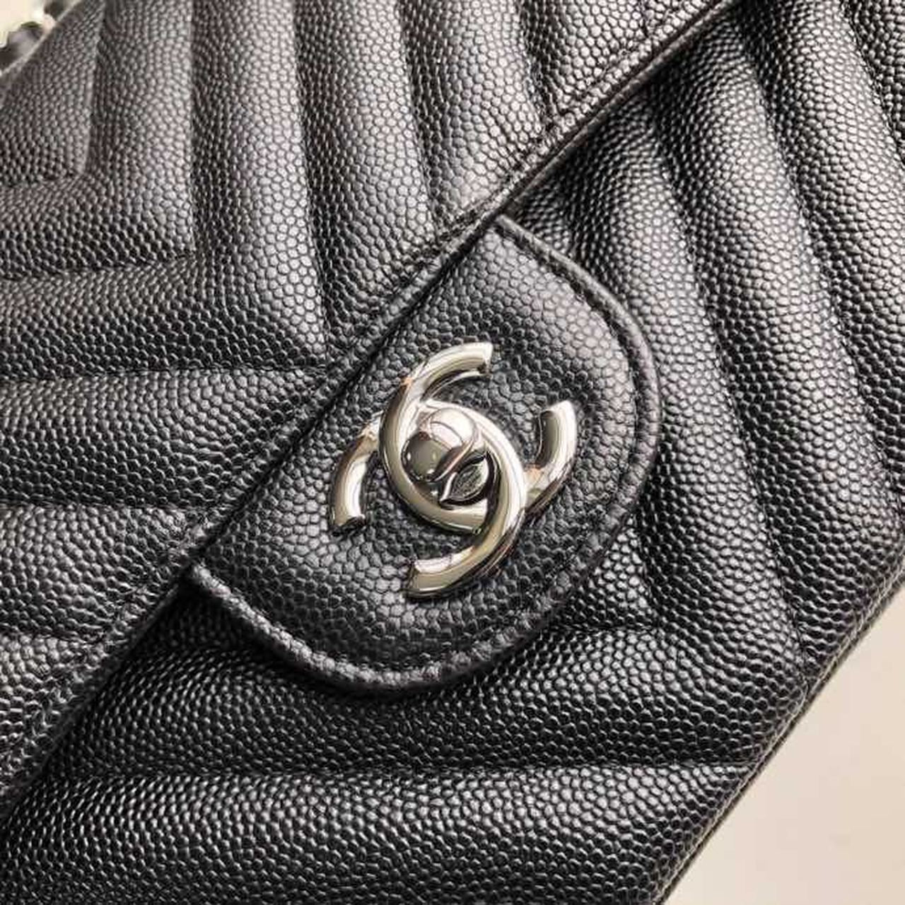 Chanel Chevron Classic Lamb Skin