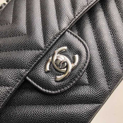 Chanel Chevron Classic Lamb Skin