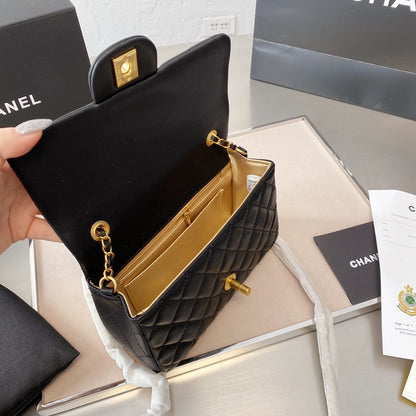 Chanel Quilt Gold Ball Purse