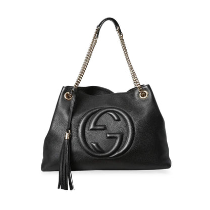 GUCCI SOHO SHOULDER BAG BLACK 38CM