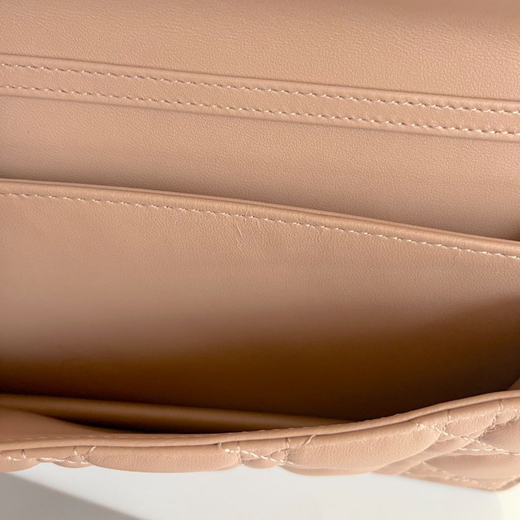 Dior Lady Dior top handle clutch bag