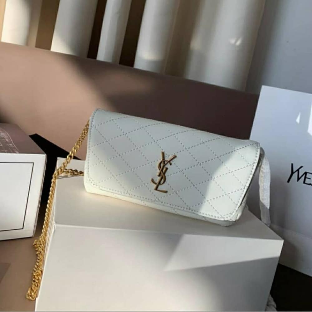 SAINT LAURENT GABY PHONE CASE BAG BLANC VINTAGE 19CM 7540511EL079207