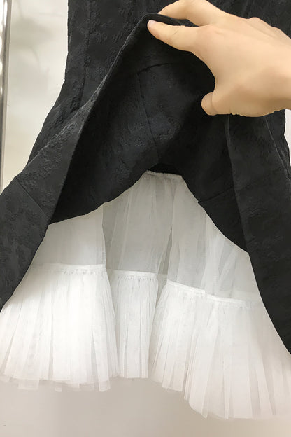 loveedsTM-Round Neck Sleeveless Lace Waist Mesh Tulle Puffy Dress