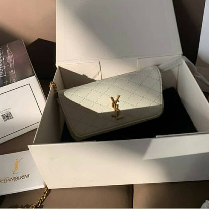 SAINT LAURENT GABY PHONE CASE BAG BLANC VINTAGE 19CM 7540511EL079207