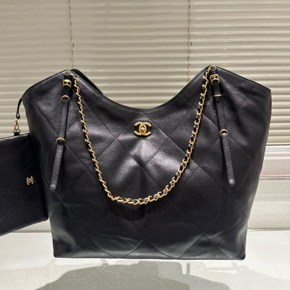 CHANEL MAXI SHOPPING BAG BLACK 28CM AS5463 B20565 94305