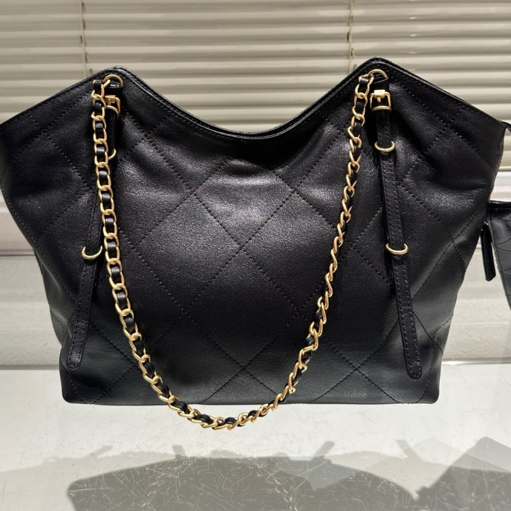 CHANEL MAXI SHOPPING BAG BLACK 28CM AS5463 B20565 94305