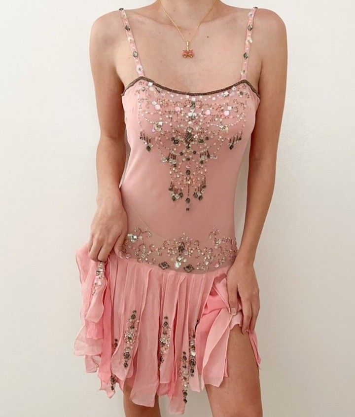 Pink Beaded Sparkling Short Chiffon Homecoming Dress Birthday Party Dressgh5134