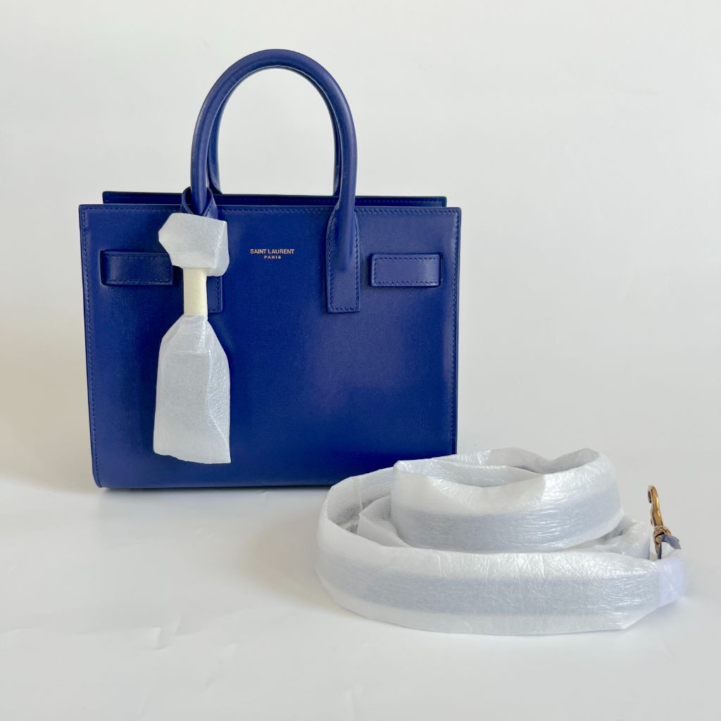 Saint Laurent Nano Blue Sac De Jour Bag