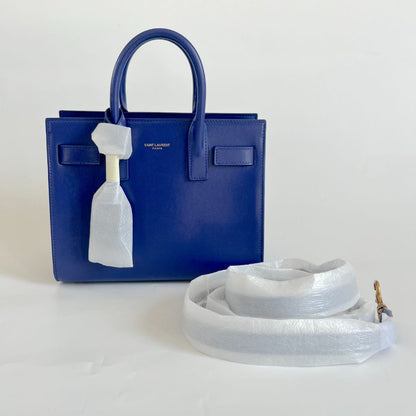 Saint Laurent Nano Blue Sac De Jour Bag