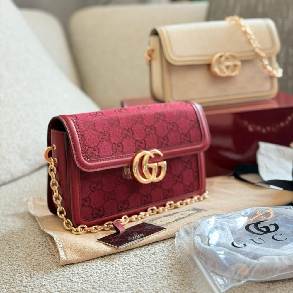 GUCCI GO SMALL SHOULDER BAG ROSSO ANCORA RED 21CM ‎826761 FAEKL 6207