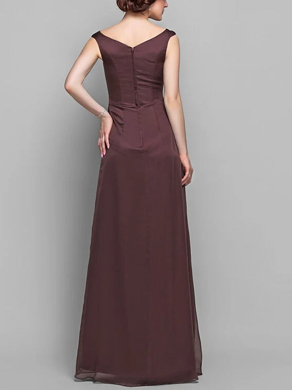 V-neck Sleeveless Solid Color Maxi Dress