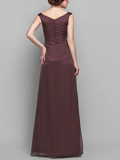 V-neck Sleeveless Solid Color Maxi Dress