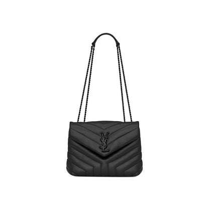 Saint Laurent Loulou Small Shoulder Bag in Quilted Leather Details