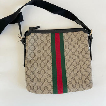 Gucci GG Supreme Monogram Web Messenger Bag