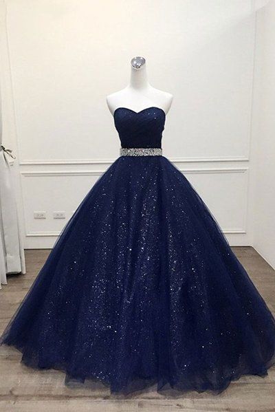 Royal blue/Purple gorgeous shiny exquisite beaded A-line long tulle ball gown evening dress gh3558