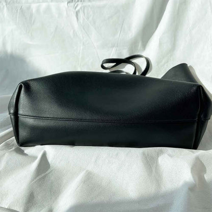 Saint Laurent Black Leather Shopper Tote