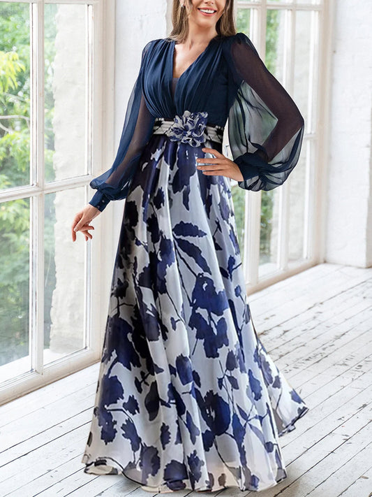 Chiffon Printed Temperament Women's Dress