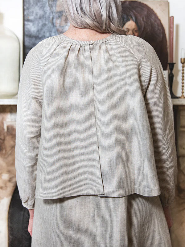 Small Cardigan Cropped Linen Jacket