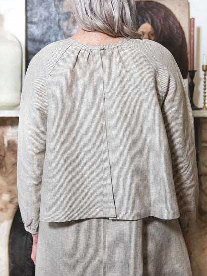 Small Cardigan Cropped Linen Jacket