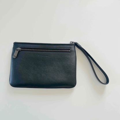 Zegna woven leather pouch
