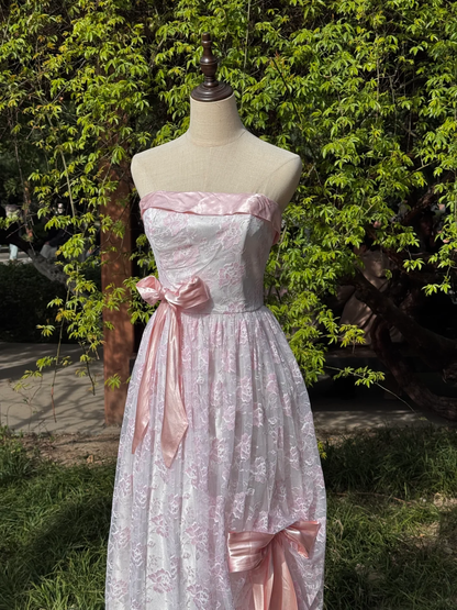 Pink Fashion Vintage Elegant Exquisite Long Satin Prom Dress Evening Dress Party Dress Graduation Dress Birthday Dress gh4142