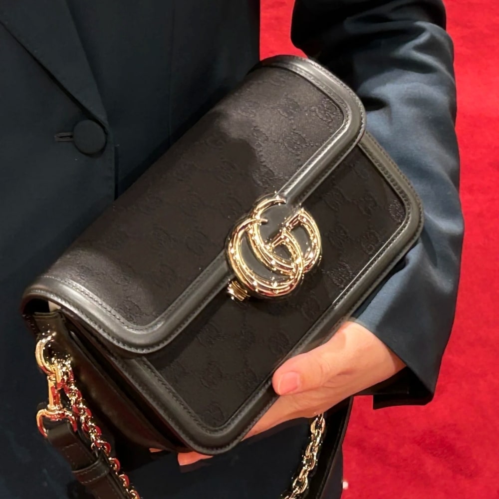 GUCCI GO SMALL SHOULDER BAG BLACK 21CM ‎826761 FAEKK 1000