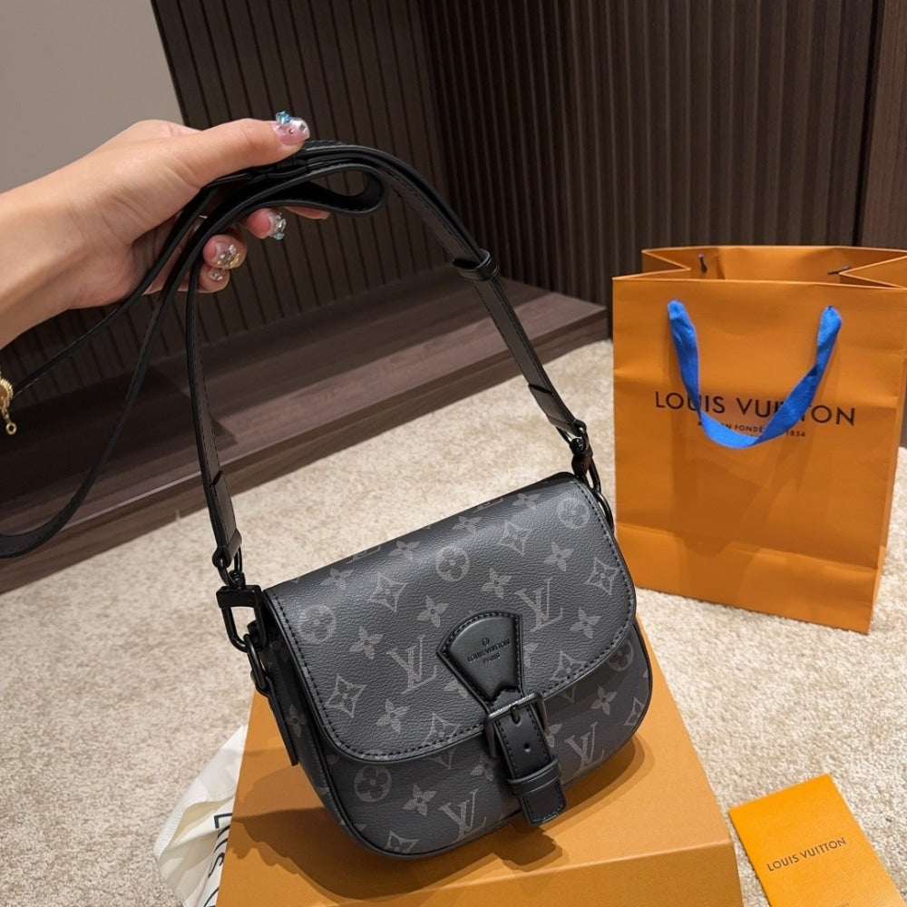 LOUIS VUITTON MONTSOURIS MESSENGER PM MONOGRAM ECLIPSE CANVAS BLACK 19CM M12519