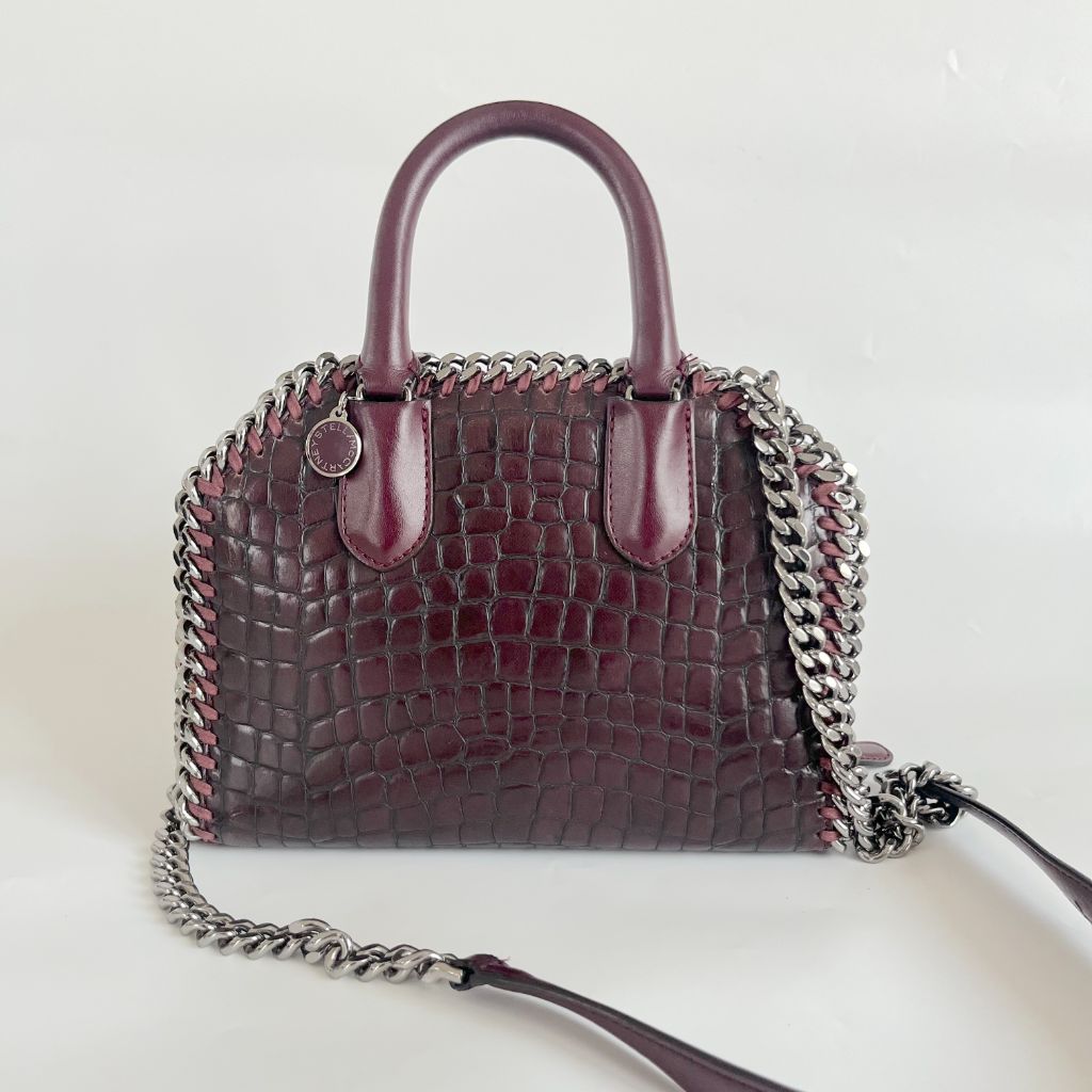 Stella McCartney Falabella Box Crocodile top handle bag