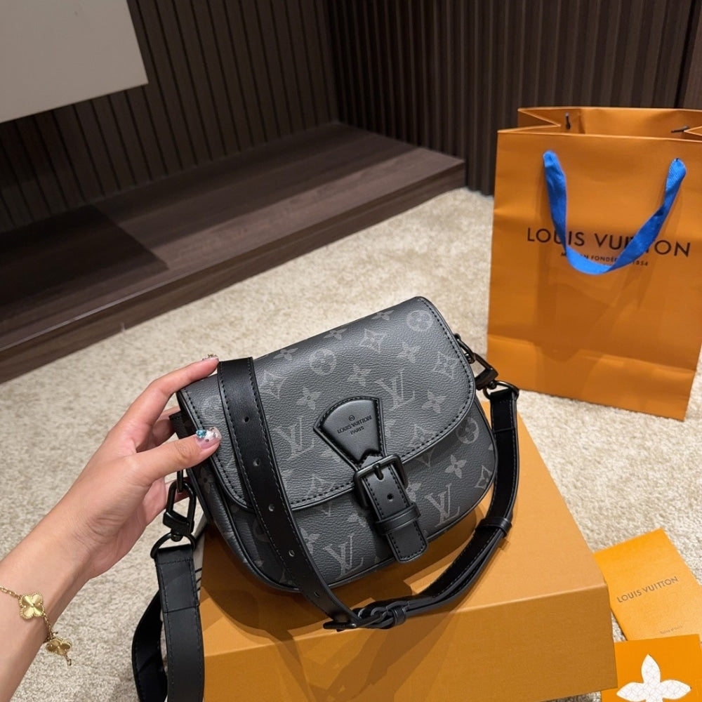 LOUIS VUITTON MONTSOURIS MESSENGER PM MONOGRAM ECLIPSE CANVAS BLACK 19CM M12519