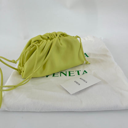 Bottega Veneta bright yellow mini pouch clutch bag