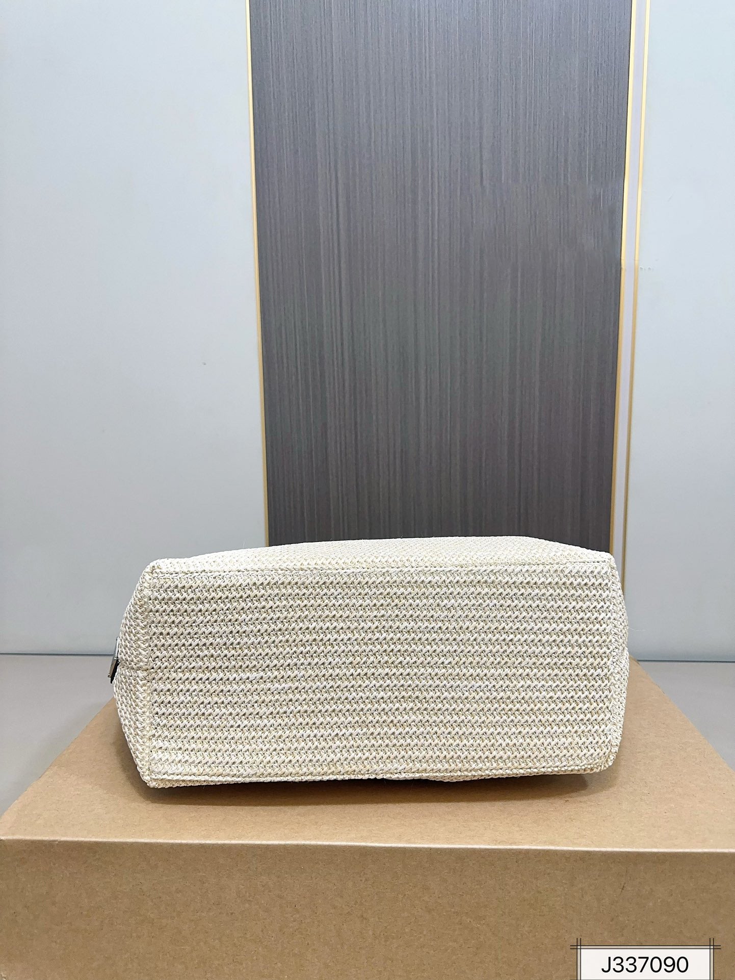 PRADA Woven Shopping Bag Raffia Tote Bag 31x31cm