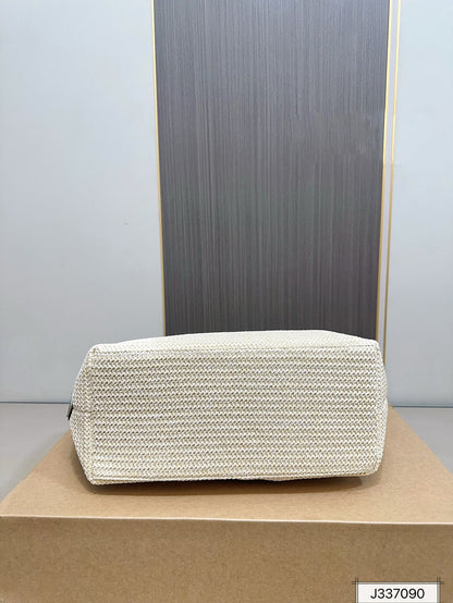 PRADA Woven Shopping Bag Raffia Tote Bag 31x31cm