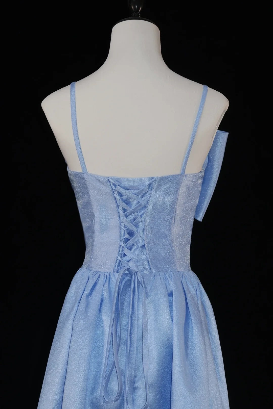 Blue/Brown/Red Spaghetti Strap Elegant Long Satin Ball Gown Evening Dress Party Dress gh4539