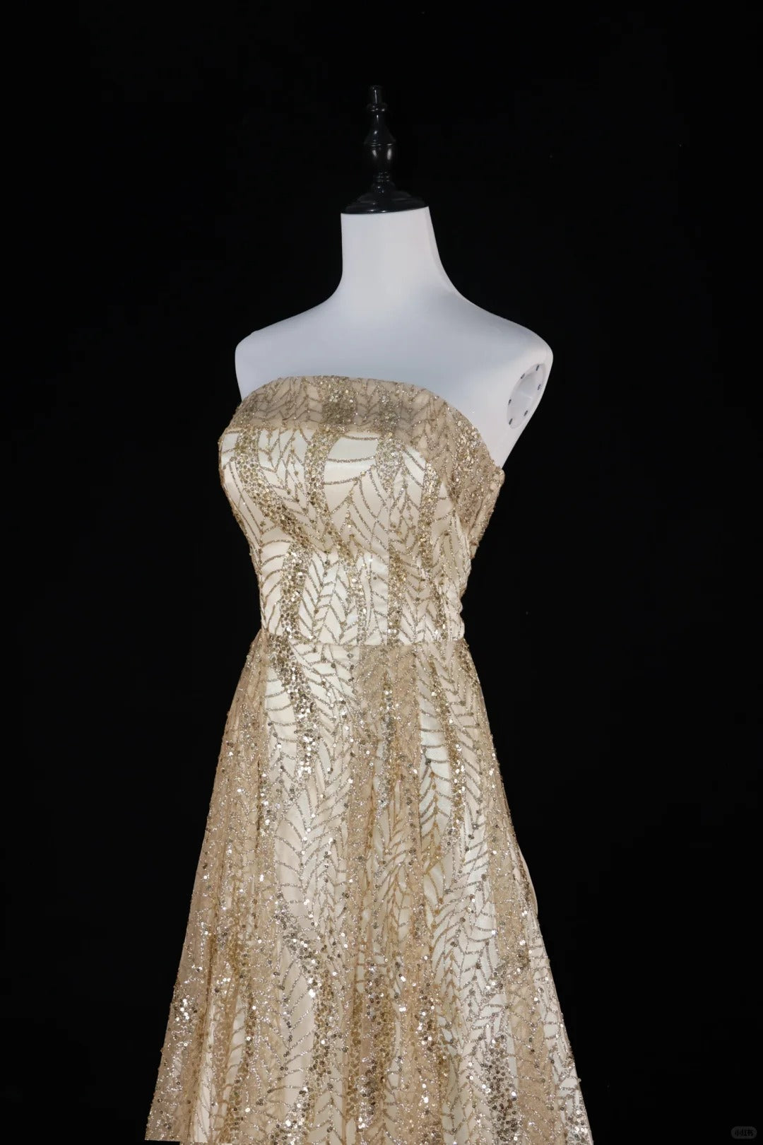 Glitter Gold Bling Bling Long Beaded Ball Gown Evening Gown Graduation Gown Adult Gown gh4540
